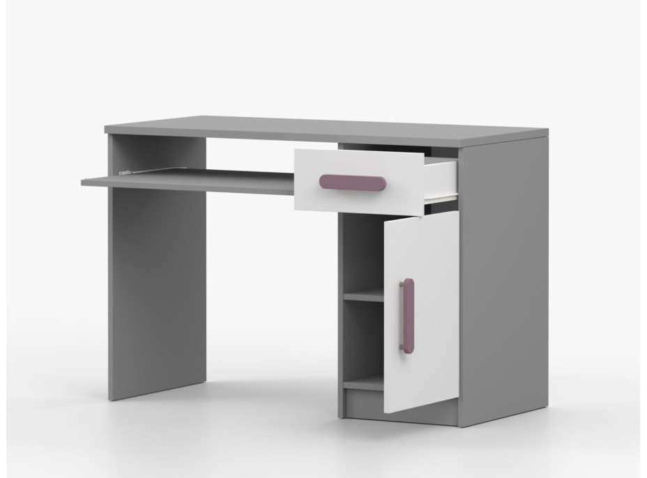 Písací stôl SMYK - šedý/biely (viac variant)