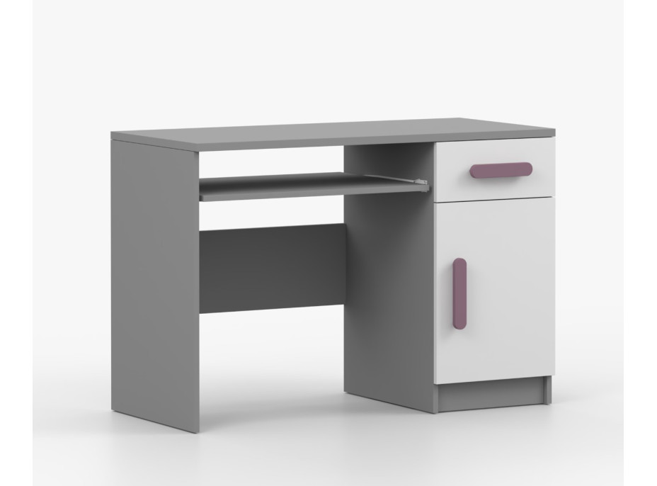 Písací stôl SMYK - šedý/biely (viac variant)