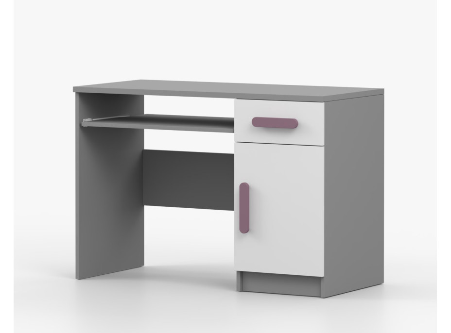 Písací stôl SMYK - šedý/biely (viac variant)