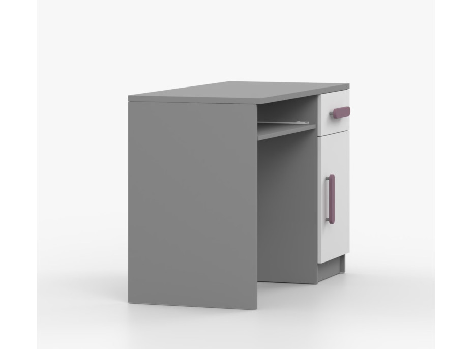 Písací stôl SMYK - šedý/biely (viac variant)