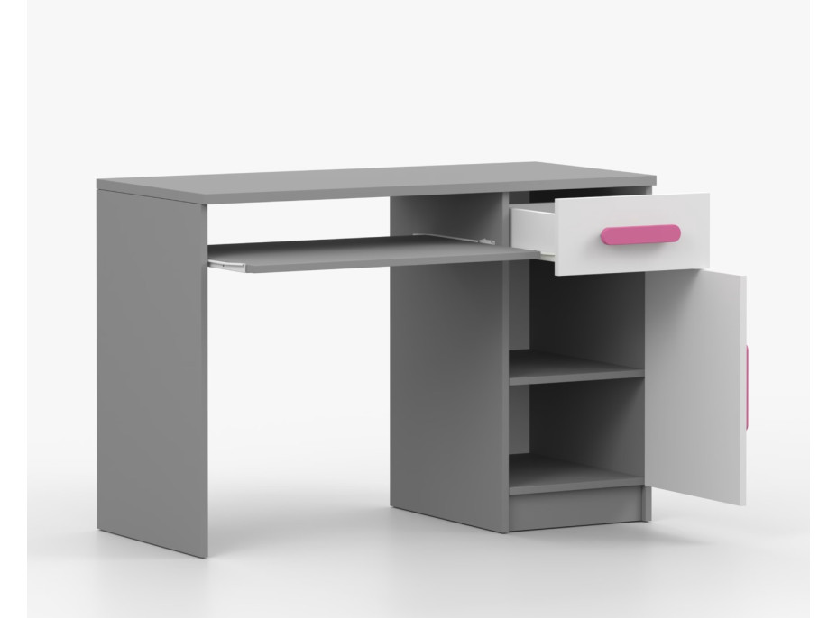 Písací stôl SMYK - šedý/biely (viac variant)