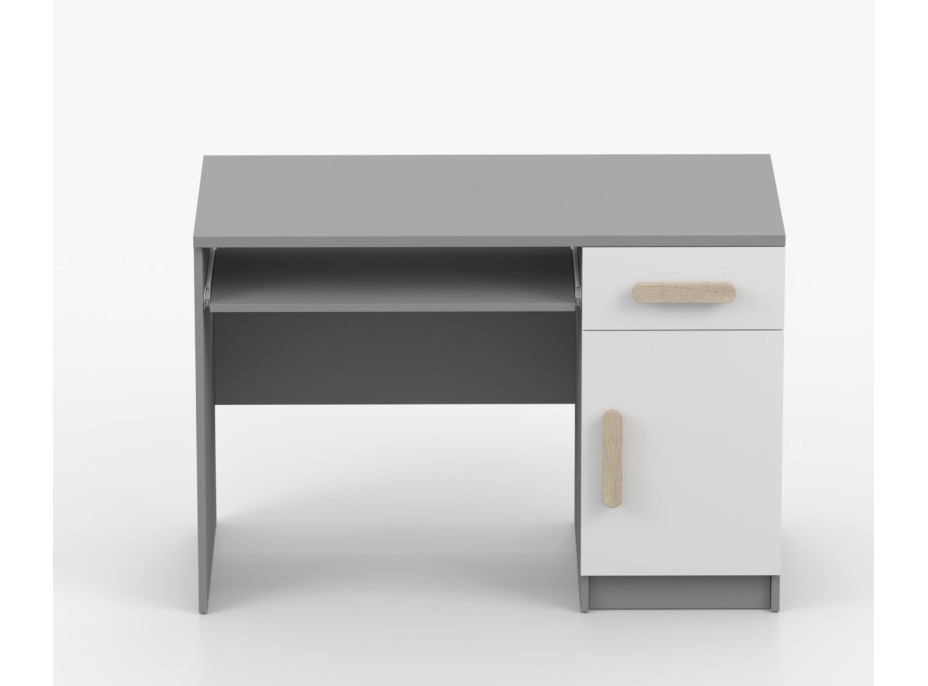 Písací stôl SMYK - šedý/biely (viac variant)
