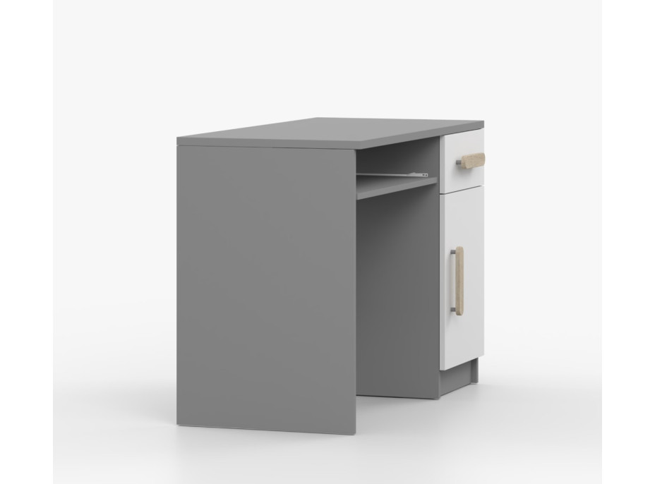 Písací stôl SMYK - šedý/biely (viac variant)