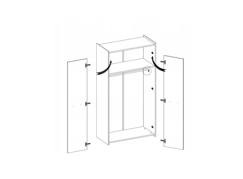 Šatníková skriňa MIRRAGE 80