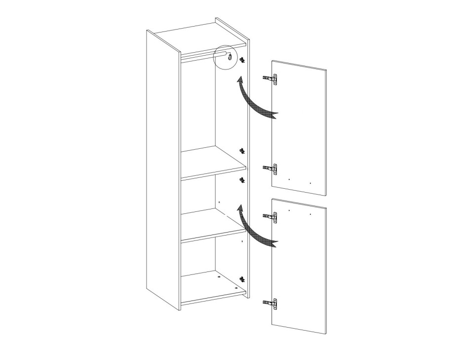 Šatníková skriňa MIRRAGE II