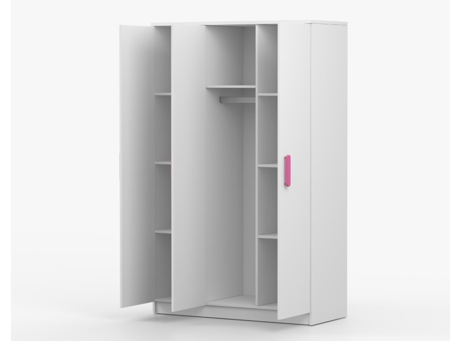 Šatníková skriňa SMYK 120 - biela (viac variant)