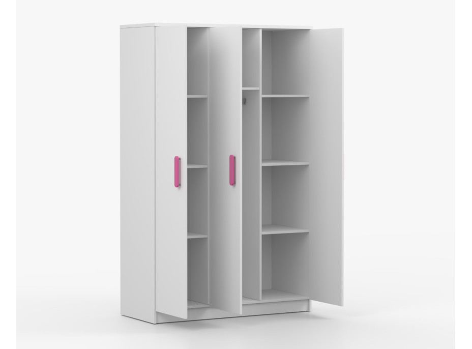 Šatníková skriňa SMYK 120 - biela (viac variant)