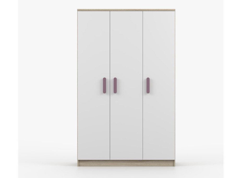 Šatníková skriňa SMYK 120 - dub sonoma/biela (viac variant)