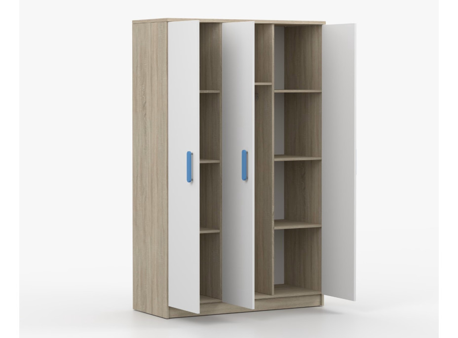 Šatníková skriňa SMYK 120 - dub sonoma/biela (viac variant)