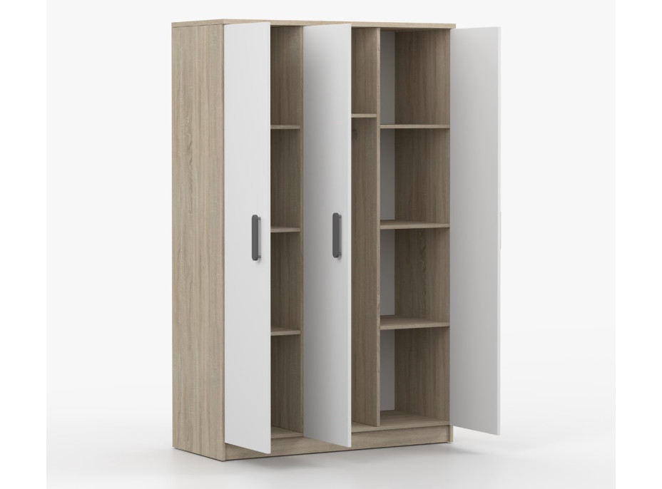 Šatníková skriňa SMYK 120 - dub sonoma/biela (viac variant)