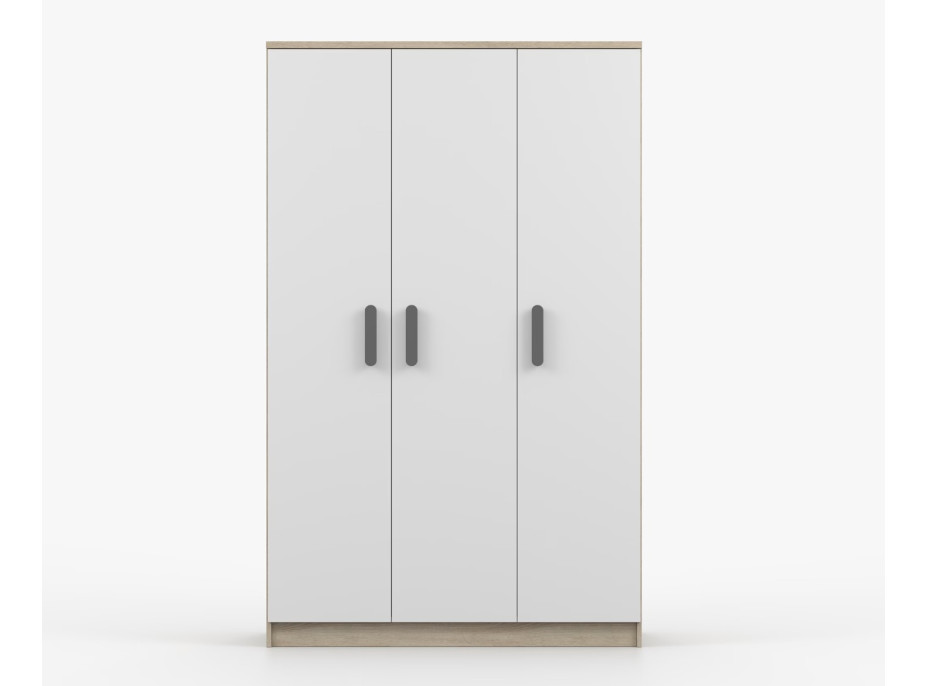 Šatníková skriňa SMYK 120 - dub sonoma/biela (viac variant)