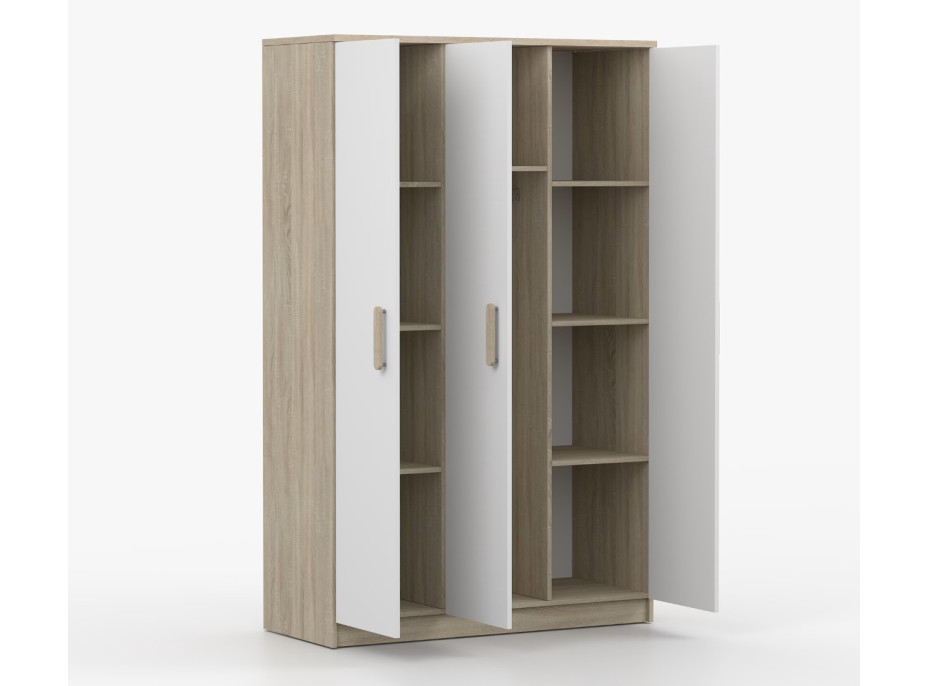 Šatníková skriňa SMYK 120 - dub sonoma/biela (viac variant)