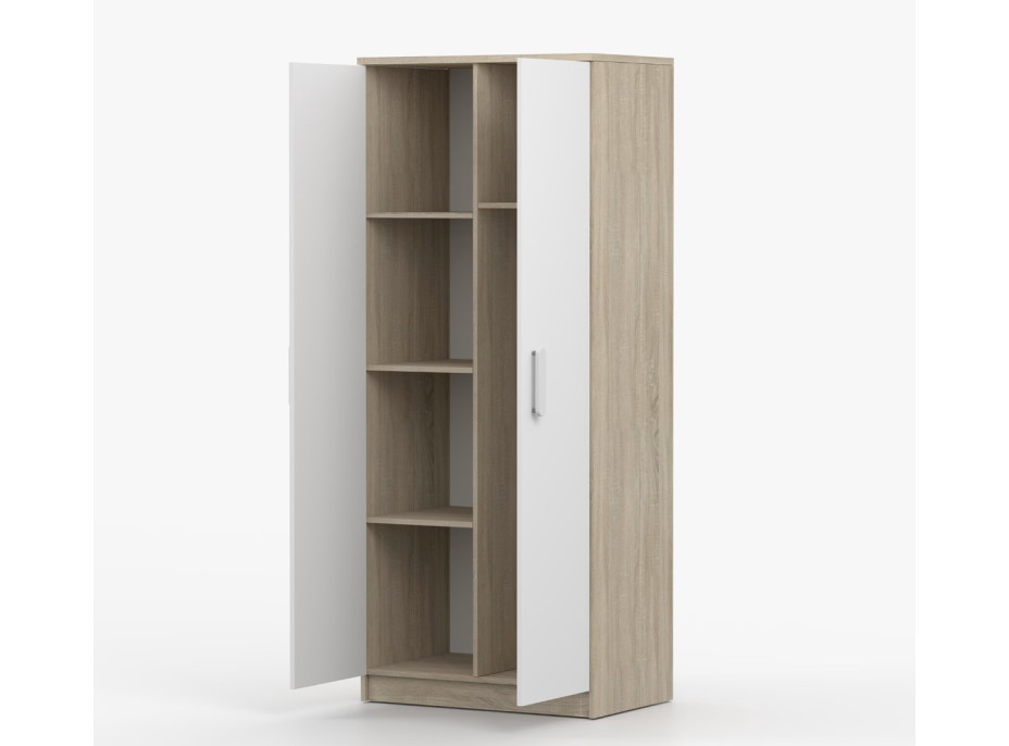 Šatníková skriňa SMYK 80 - dub sonoma/biela (viac variant)