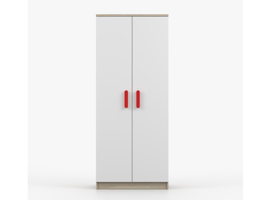 Šatníková skriňa SMYK 80 - dub sonoma/biela (viac variant)