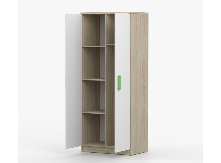 Šatníková skriňa SMYK 80 - dub sonoma/biela (viac variant)