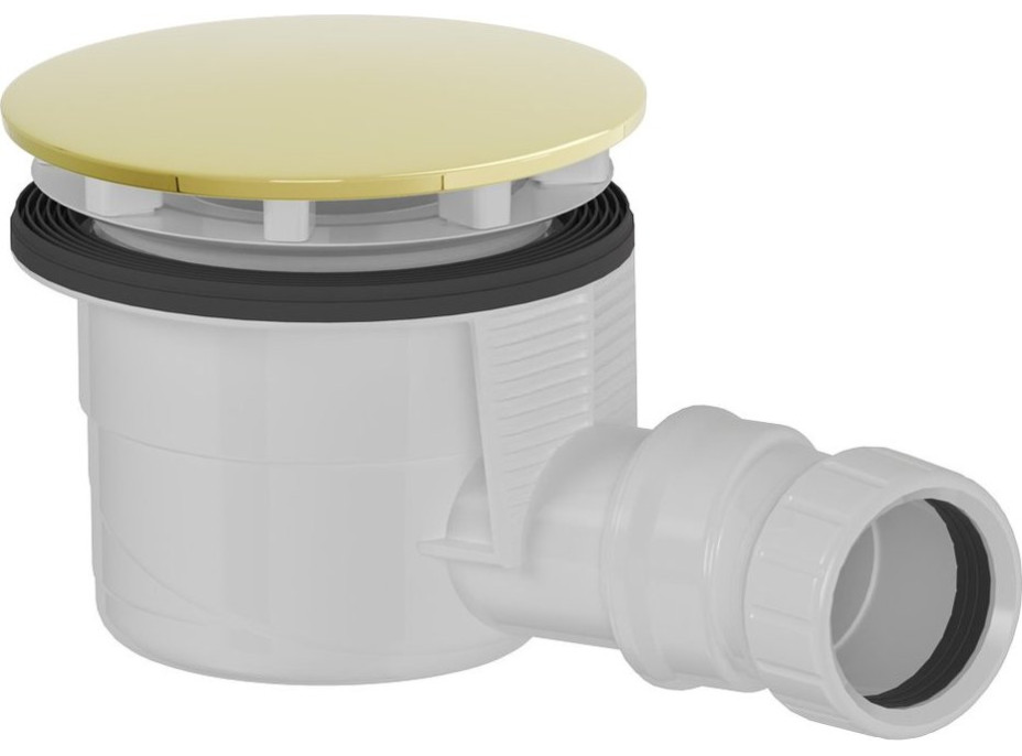 Polysan Vaničkový sifón, priemer 90mm, DN40, krytka zlato 17911G