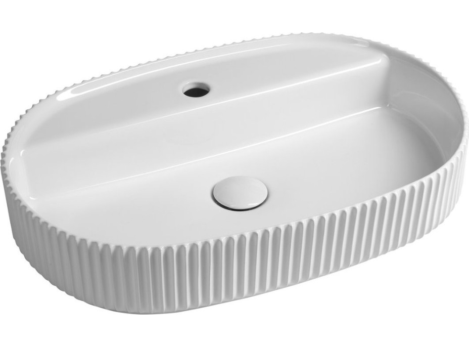 Isvea SINTESI keramické umývadlo na dosku, 60x40cm, biela 10SI65060