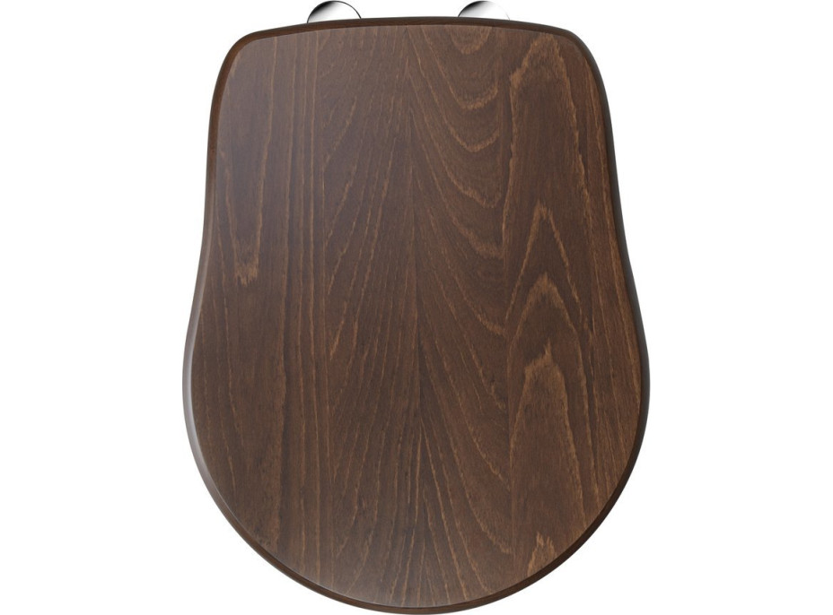 Kerasan RETRO WC sedátko Soft Close, orech/chróm 108840