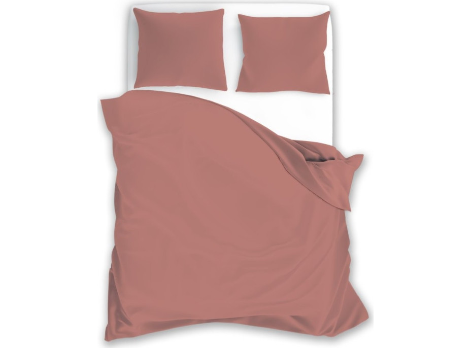 Posteľné obliečky FASHION - 160x200 cm - ružové - bavlnený satén