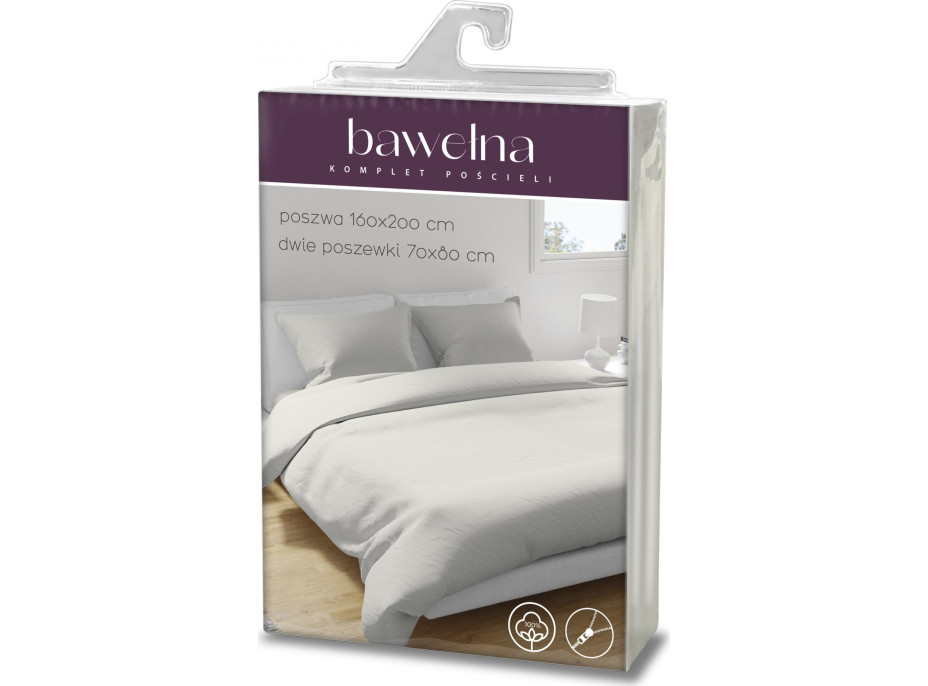 Bavlnené obliečky FASHION jednofarebné - šedé - 160x200 cm