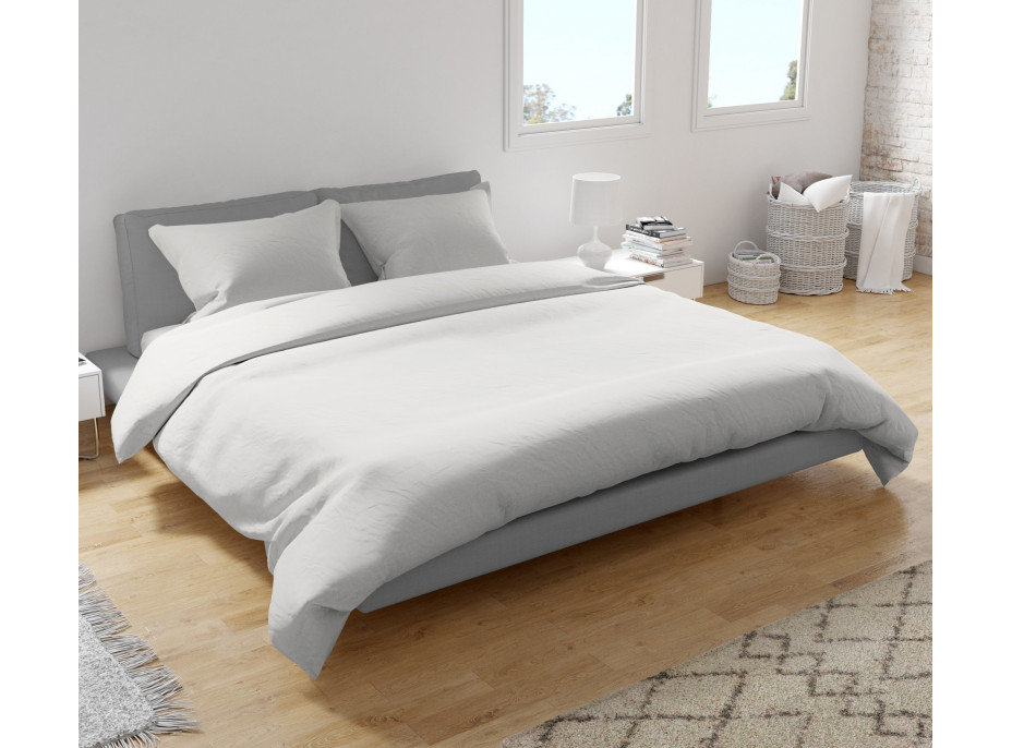 Bavlnené obliečky FASHION jednofarebné - biele - 160x200 cm