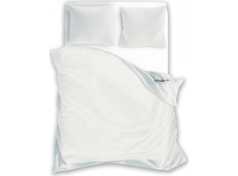 Bavlnené obliečky FASHION jednofarebné - biele - 160x200 cm