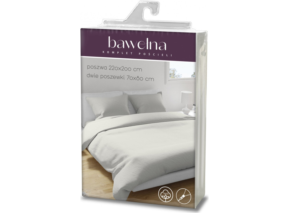 Bavlnené obliečky FASHION jednofarebné - šedé - 220x200 cm