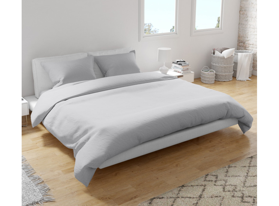 Bavlnené obliečky FASHION jednofarebné - šedé - 220x200 cm