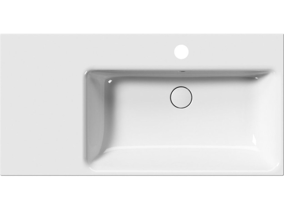 GSI NUBES keramické umývadlo 100x50cm, s odkladacou plochou vľavo, biela ExtraGlaze 9628111