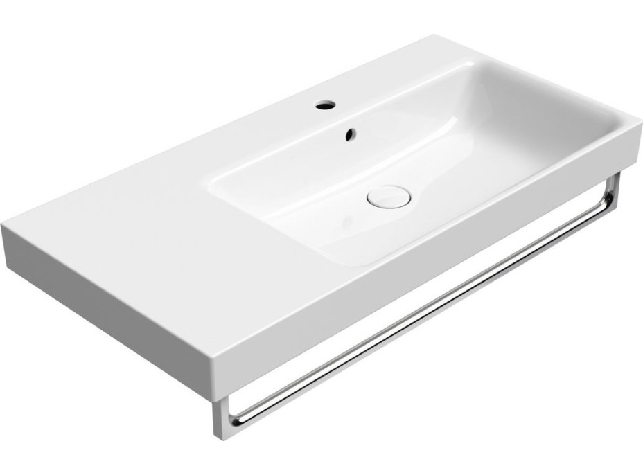 GSI NUBES keramické umývadlo 100x50cm, s odkladacou plochou vľavo, biela ExtraGlaze 9628111