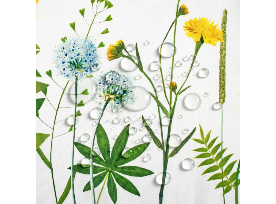 Veľkonočný obrus BLOOM Kvety - 130x180 cm - biely