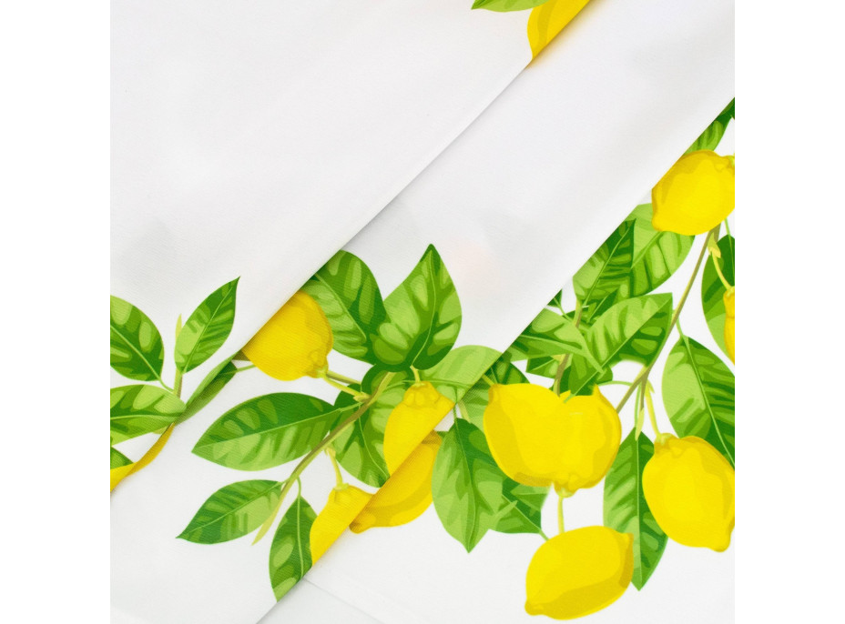 Dekoračný obrus LIMONE Citróny - 130x180 cm - biely