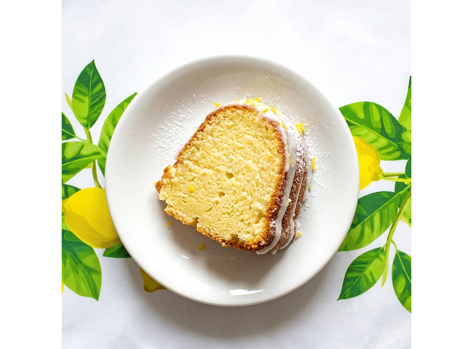 Dekoračný obrus LIMONE Citróny - 140x200 cm - biely