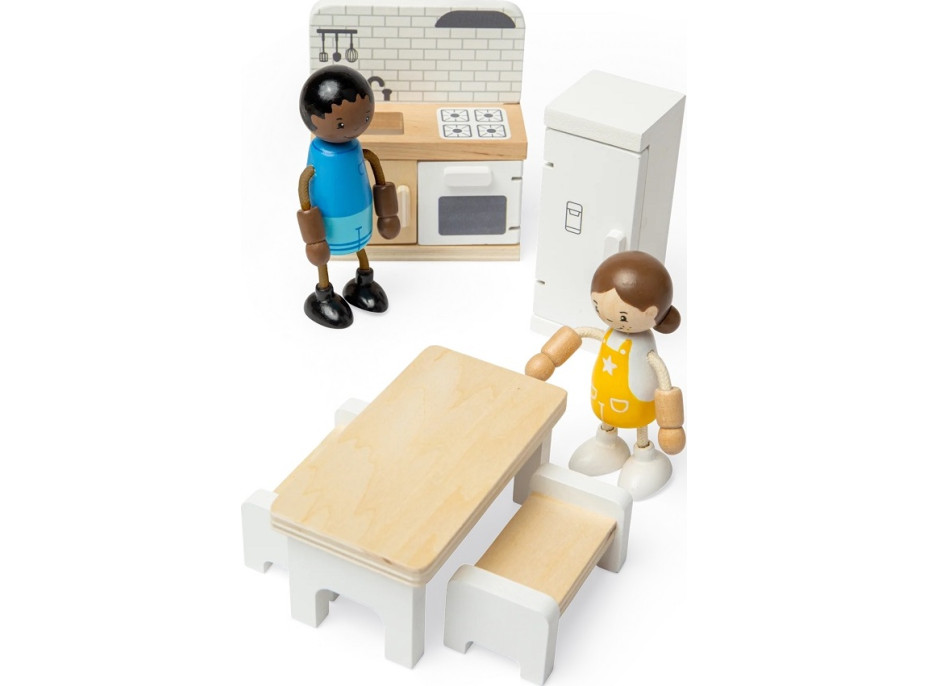 Bigjigs Toys Drevený nábytok do domčeka pre bábiky Kuchyňa