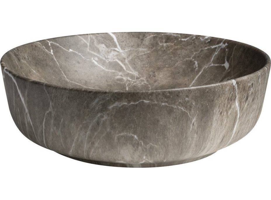 Sapho RONDEA keramické umývadlo na dosku Ø 41cm, breccia mramor AR445BM