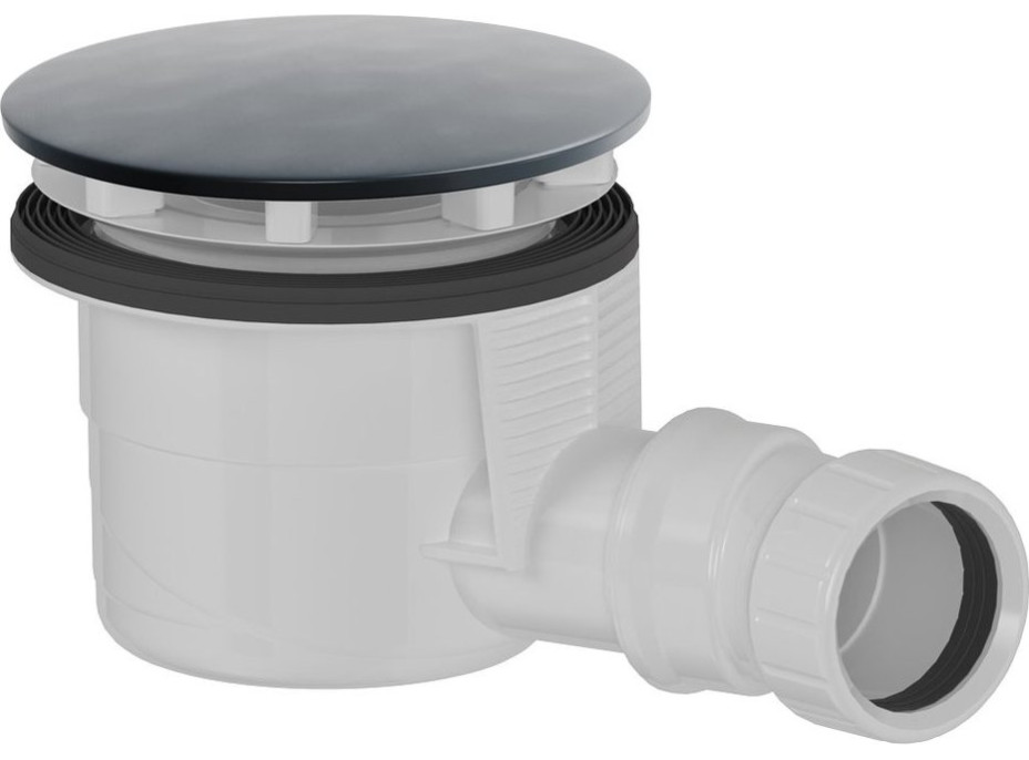 Polysan Vaničkový sifón, priemer 90mm, DN40, krytka gun metal 17911GM