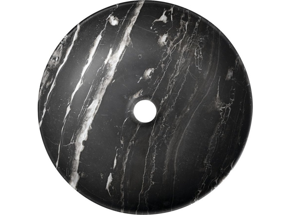 Sapho RONDEA keramické umývadlo na dosku Ø 41cm, carnico mramor AR445CM