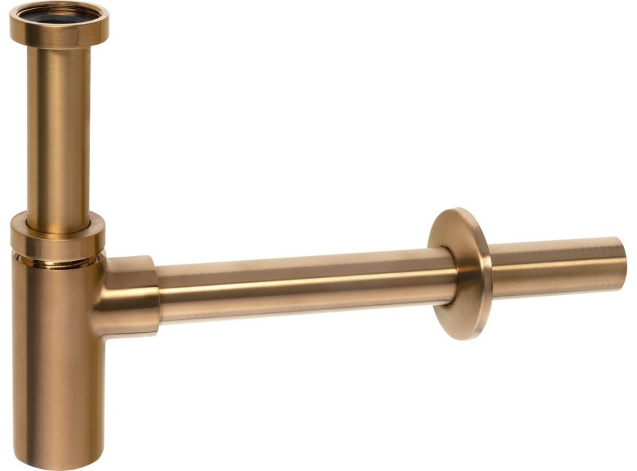 Sapho Umývadlový sifón 5/4", odpad 32mm, okrúhly, meď mat SI521