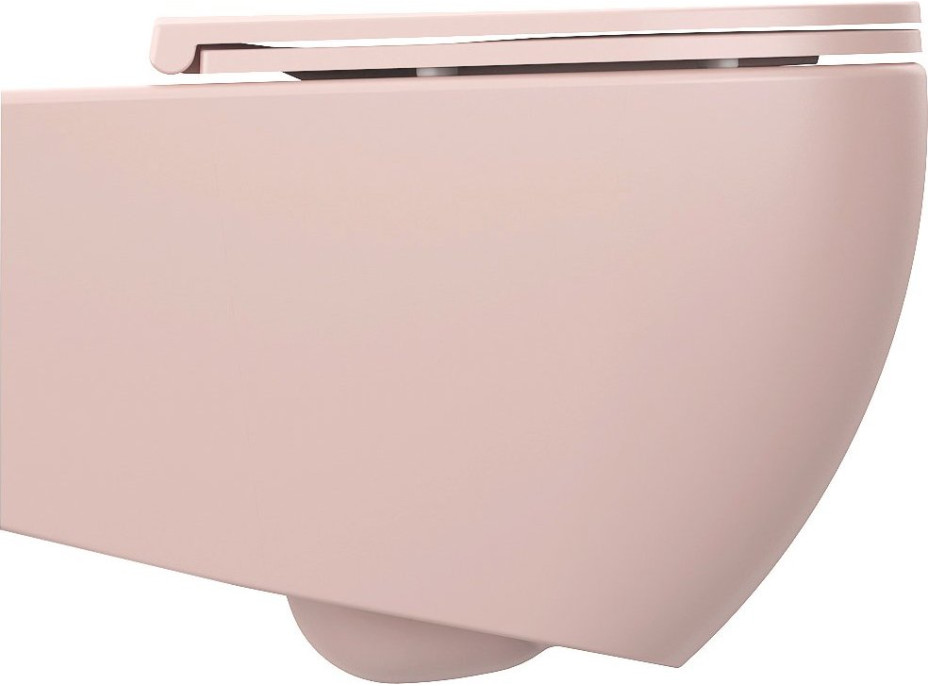 Isvea INFINITY závesná WC misa, Rimless, 36, 5x53cm, ružová Salmon 10NF02005-2S