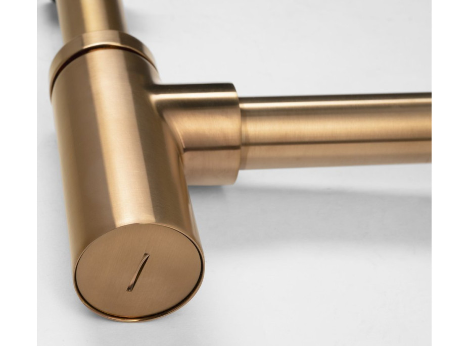 Sapho Umývadlový sifón 5/4", odpad 32mm, okrúhly, meď mat SI521