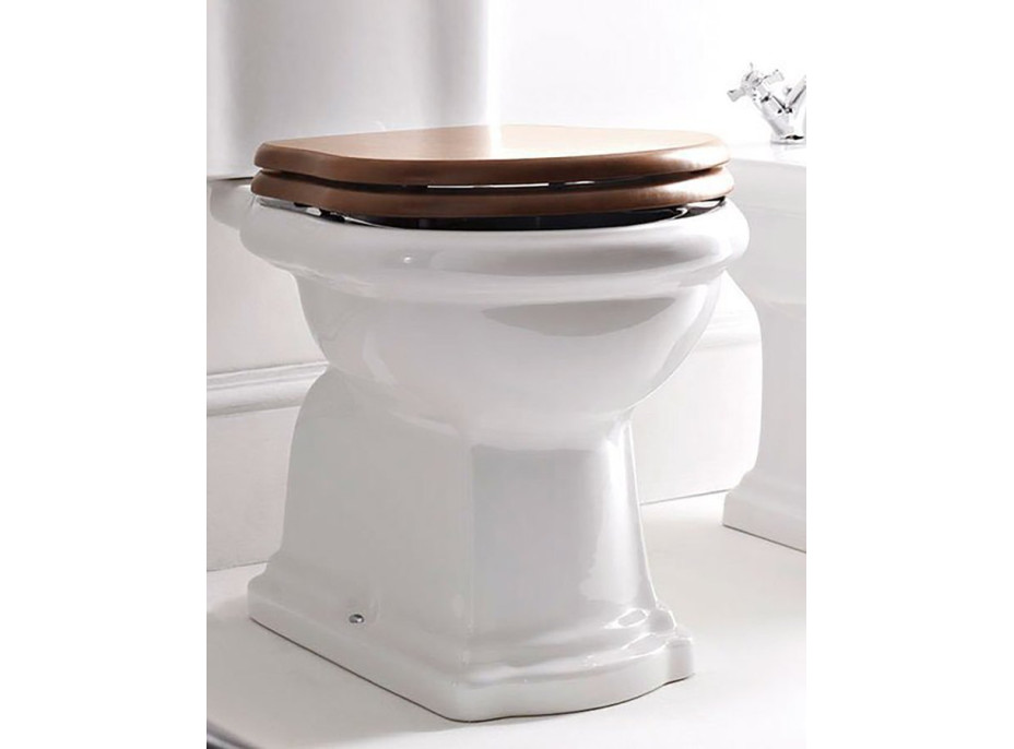 Kerasan RETRO WC sedátko Soft Close, orech/chróm 108840