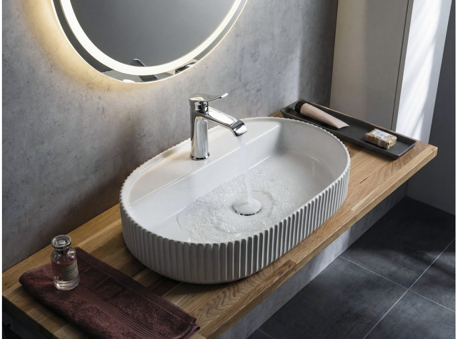 Isvea SINTESI keramické umývadlo na dosku, 60x40cm, biela 10SI65060