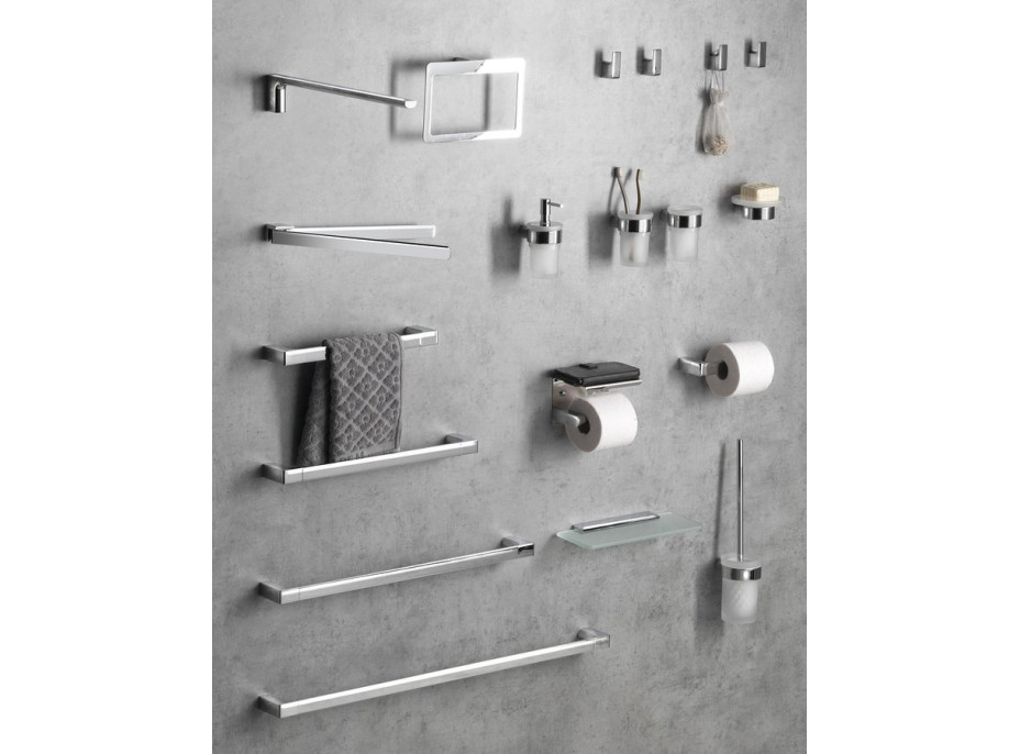 Sapho Držiak toaletného papiera s poličkou, chróm UN1197C