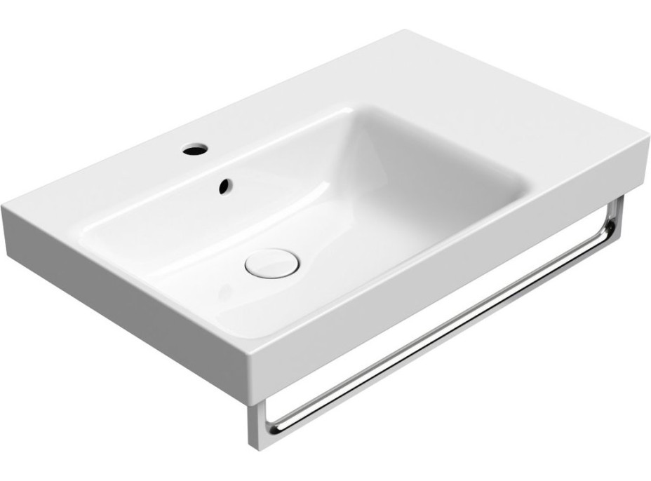 GSI NUBES keramické umývadlo 80x50cm, s odkladacou plochou vpravo, biela ExtraGlaze 9629111