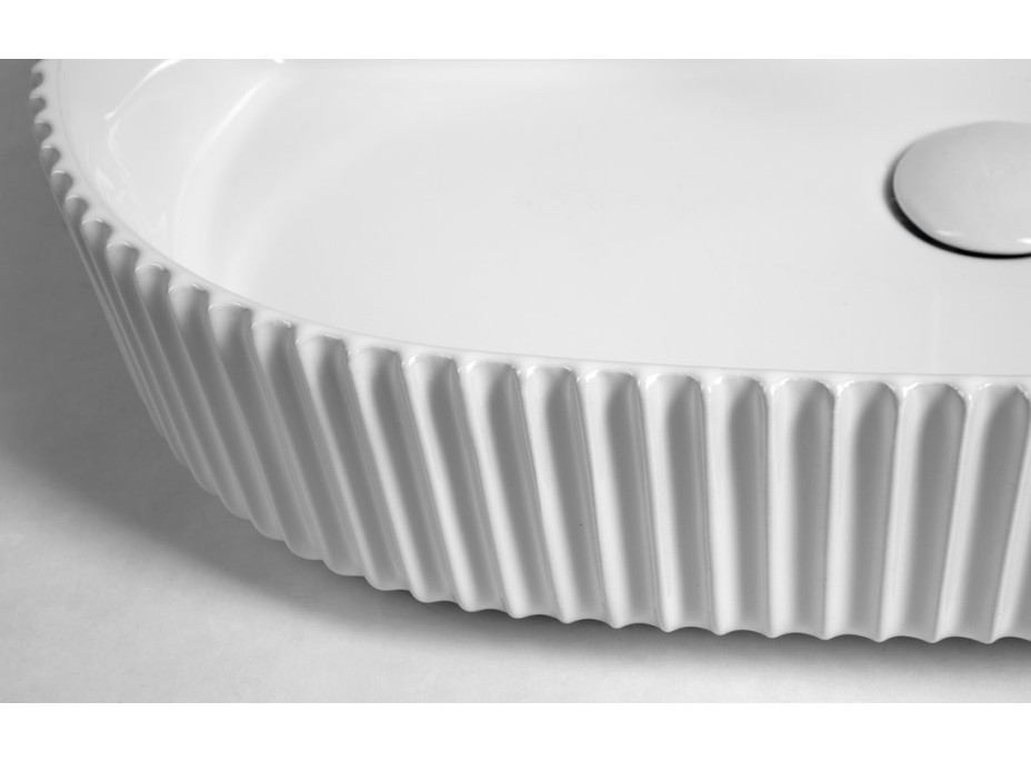 Isvea SINTESI keramické umývadlo na dosku, 60x40cm, biela 10SI65060