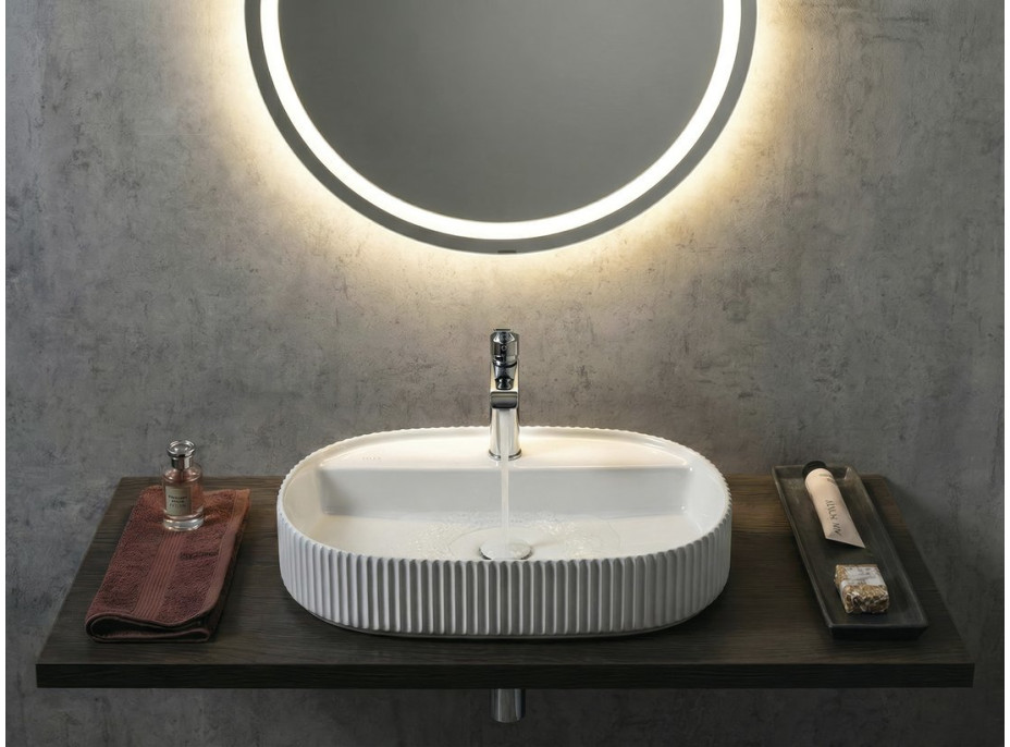 Isvea SINTESI keramické umývadlo na dosku, 60x40cm, biela 10SI65060