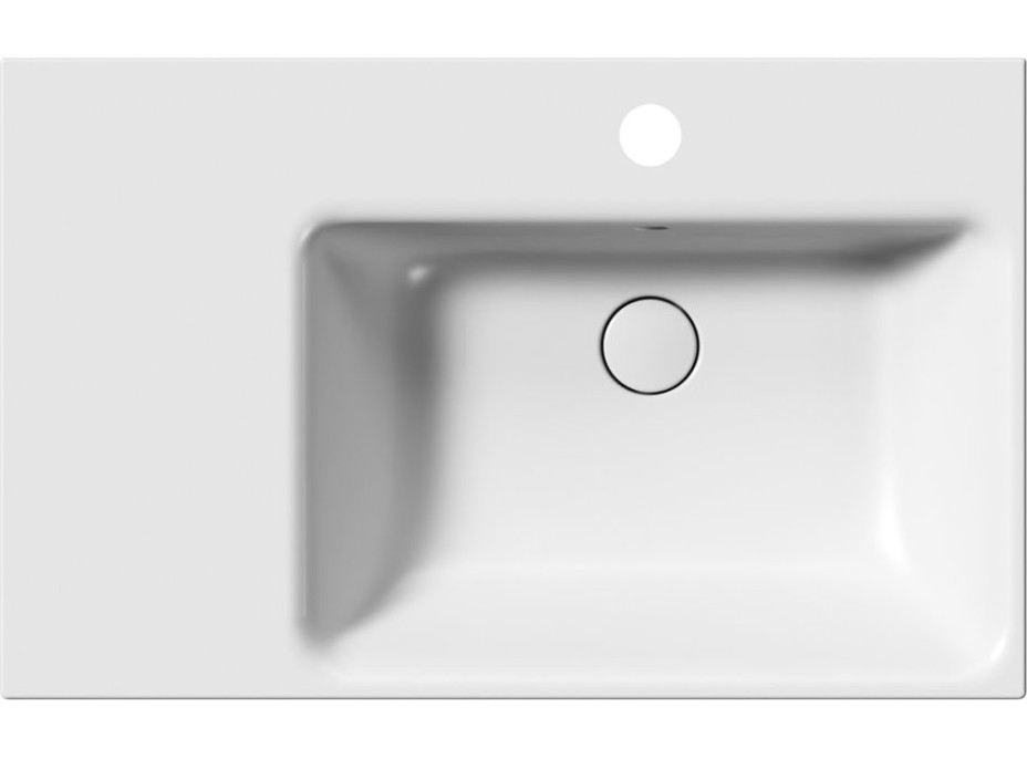 GSI NUBES keramické umývadlo 80x50cm, s odkladacou plochou vľavo, biela mat 9630109