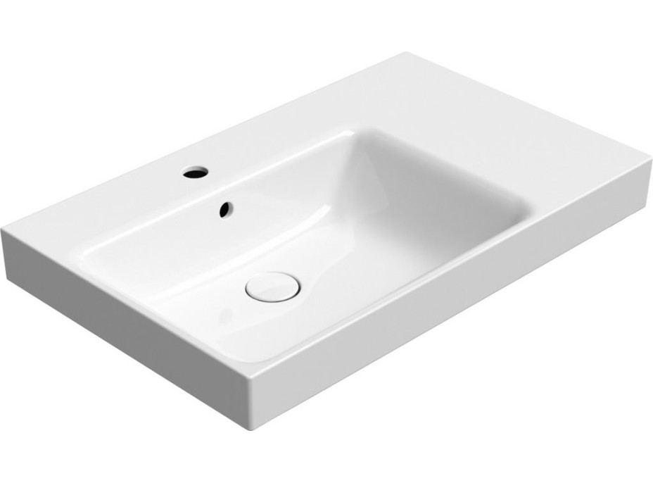 GSI NUBES keramické umývadlo 80x50cm, s odkladacou plochou vpravo, biela ExtraGlaze 9629111