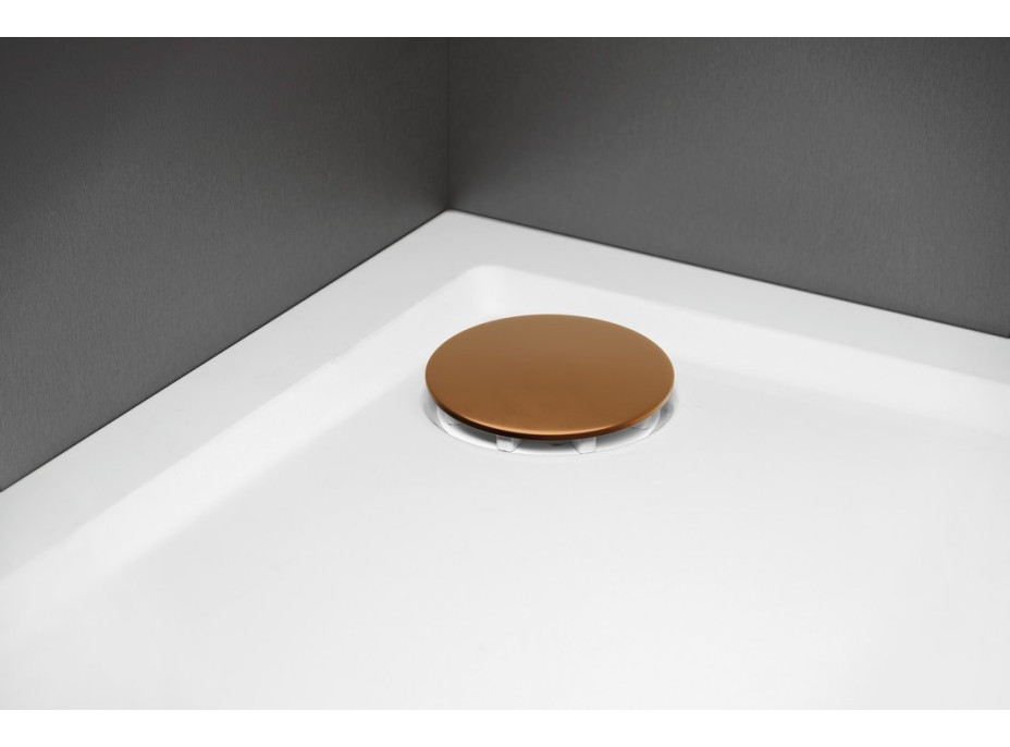 Polysan Vaničkový sifón, priemer 90mm, DN40, krytka meď mat 17911PG