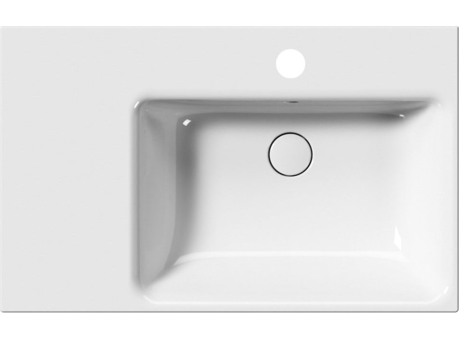 GSI NUBES keramické umývadlo 80x50cm, s odkladacou plochou vľavo, biela ExtraGlaze 9630111